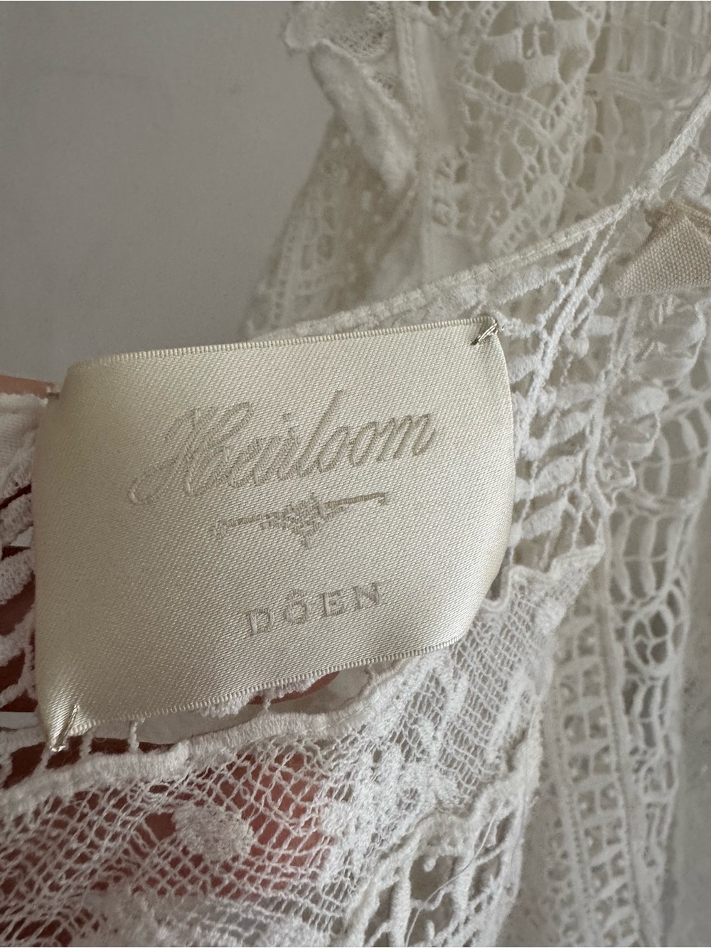Doen heirloom hand made cream Crochet Lace top Victorian Edwardian - Picture 3 of 3